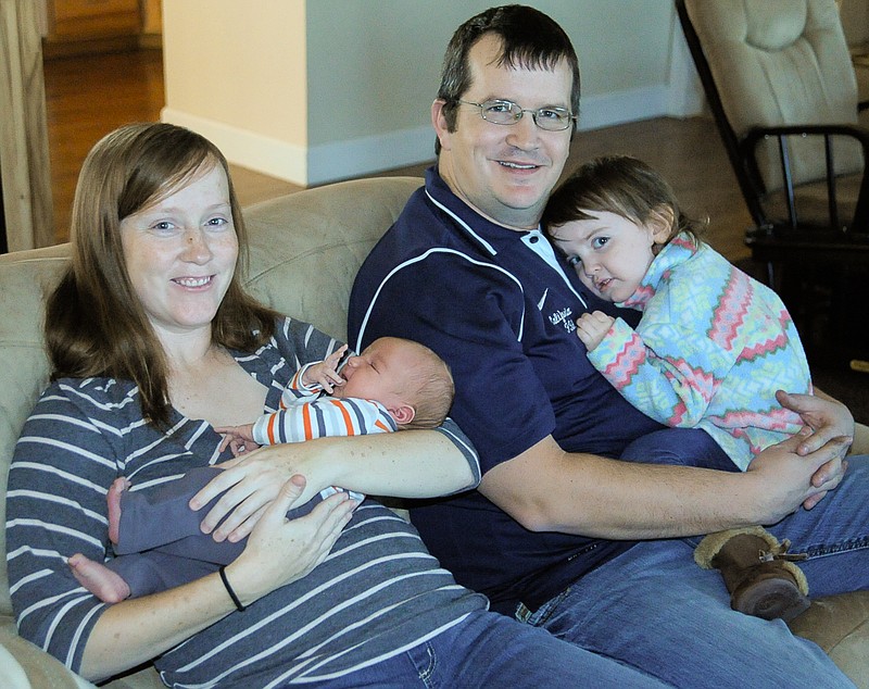 Tracey and Adam Bieri are the parents of the First Moniteau County Baby of 2015. Will Joseph was born Jan. 4 and has a loving older sister, Hadley Jean, 2.