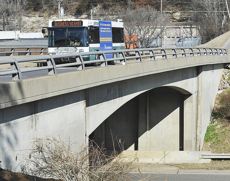 Transit busses will have to be rerouted after the Chestnut Street overpass is demolished the weekend of Feb. 6-9. The bridge will be removed to make way for expansion of lanes on U.S. Hwy. 50 as part of the Lafayette Street interchange creation.