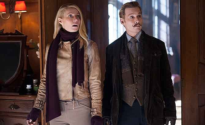 In this image released by Lionsgate, Gywneth Paltrow, left, and Johnny Depp appear in a scene from "Mortdecai."
