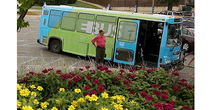 Missouri S&T's fully electric campus shuttle bus (EBus) has been in operation around the Rolla campus since April 2013.