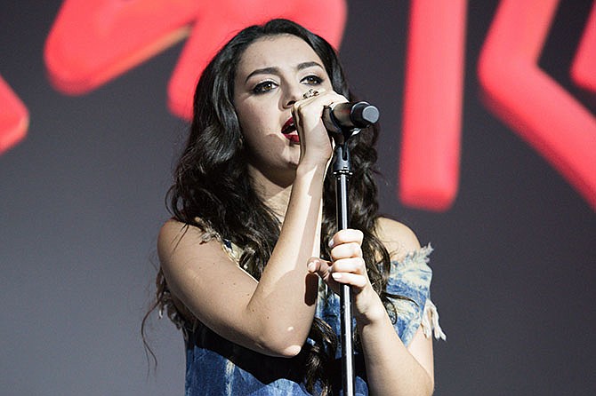 Singer Charli XCX performs at the Rock in Rio Press Event at The Village Studio in Los Angeles. Charli XCX will perform for troops and then revelers at ESPN's party during festivities leading up to the Super Bowl. 