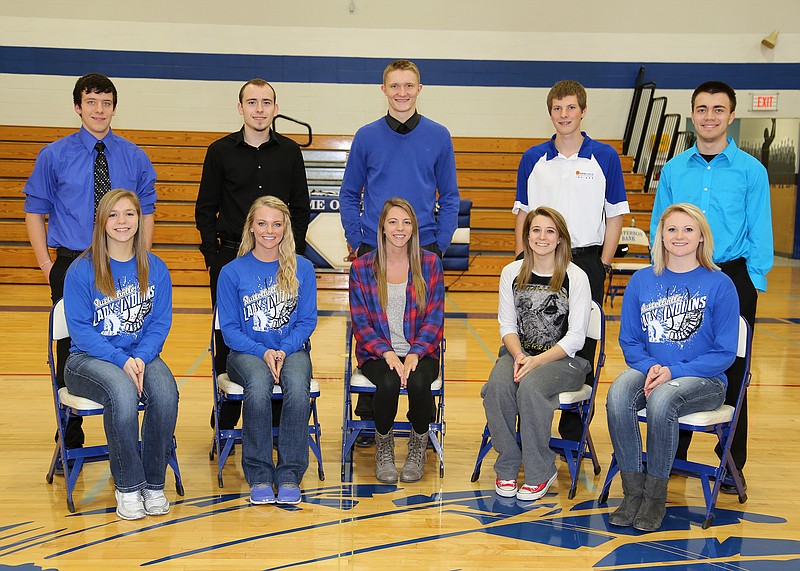 The Russellville High Schol 2015 Homecoming Court includes: Adrianna Basnett,daughter of Jamie Basnett and Pam Basnett, who is escorted by Patrick Shirley, son of Mary Shirley and Keith Shirley; Justice Miller, daughter of Travis Edwards and Rebecca Miller, who is escorted by Coy Bond, son of Travis Bond and Kevin and Dana Bax; Chloe Ruble, daughter of Robert Ruble and Kellie Ruble, who is escorted by Levi Anderson, son of Doug Anderson and Rayma Anderson; Alexandria Schaefer, daughter of Dan Schaefer and Sheila Kauffman, who is escorted by Jamie Porter, son of Travis and Mona Porter; and Haley Windsor, daughter of Lee and DeAubra Windsor, who is escorted by Zach Voss, son of Doug and Brenda Voss.