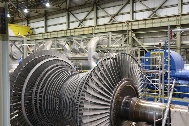 In this photo, taken during the Callaway Energy Center's 20th planned maintenance and refueling outage in fall 2014, the nuclear facility's turbine is visible. 