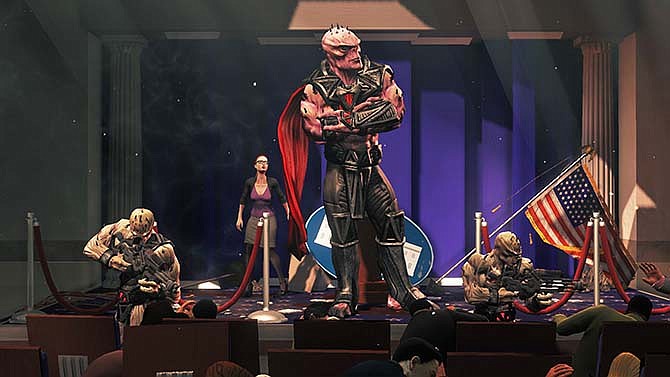 This photo provided by Deep Silver/Volition Inc. shows a scene from the video game, "Saints Row IV: Re-Elected."