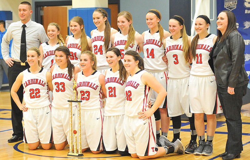 The Tipton girls basketball team went 3-0 at last week's Kaysinger Conference Tournament to repeat as champions. The Lady Cardinals beat Windsor, 54-39, in Friday night's final.