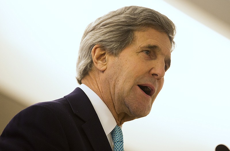 Secretary of State John Kerry delivers remarks to the United Nations Human Rights Council on Monday.
