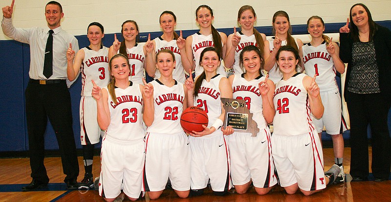 The Tipton girls basketball team beat New Bloomfield, 66-55, in Friday night's Class 2, District 8 championship final. 