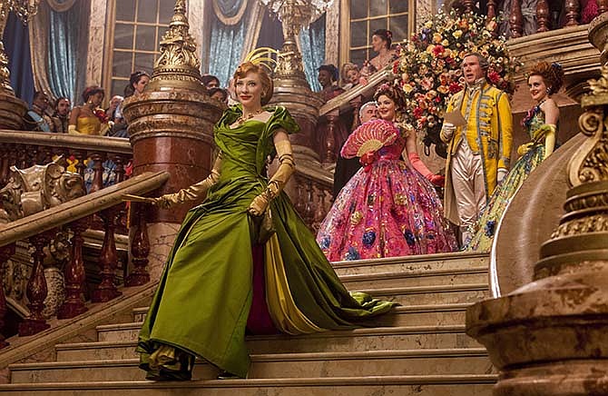 This image released by Disney shows Cate Blanchett in Disney's live-action feature inspired by the classic fairy tale, "Cinderella." 