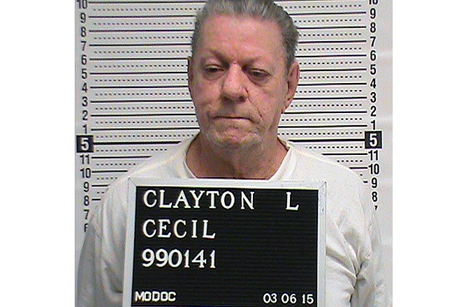 In this March 6, 2015 photo provided by The Missouri Department of Corrections is Cecil Clayton, 74, Missouri's oldest death row inmate. Clayton was convicted of gunning down Christopher Castetter, a sheriff's deputy in rural southwest Missouri's Barry County in 1996.