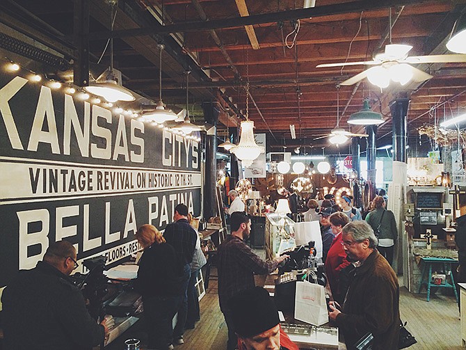 Bella Patina is one of numerous antique stores in Kansas City's West Bottoms area, which features an antique market every month. 