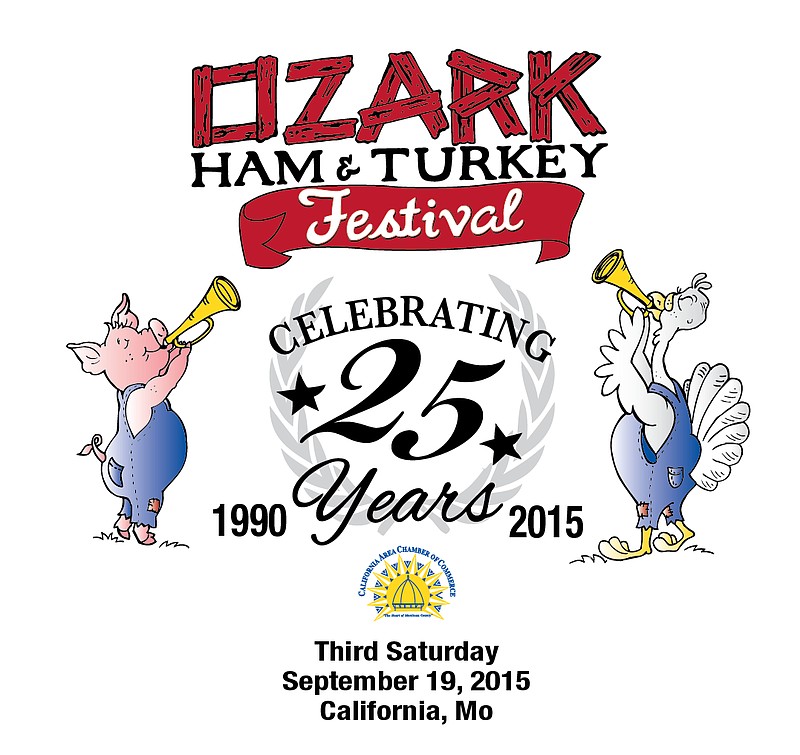 California Area Chamber of Commerce announced the Ozark Ham and Turkey Festival logo will represent 25 years of the festival this year.