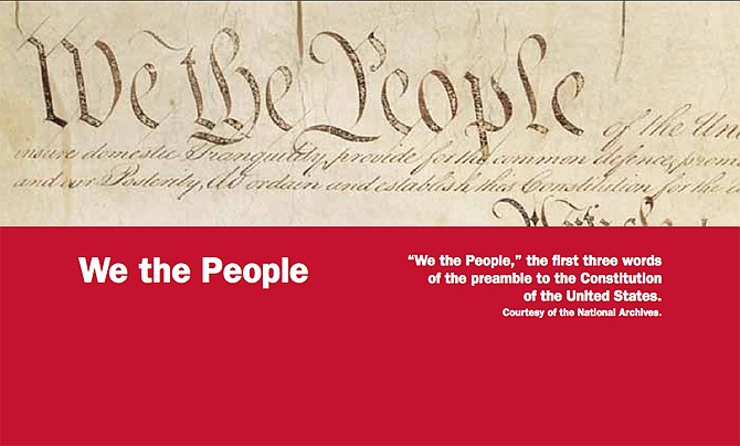 Available at www.uscis.gov/citizenship/learners/study-test/study-materials-civics-test, downloadable flash cards like the one depicted above contain each of the 100 civics questions and answers on the U.S. Citizenship and Immigration Services' naturalization test. Proposals being debated in the Missouri Senate would require the state's high school students to take and pass that civics test as a requirement of graduation.