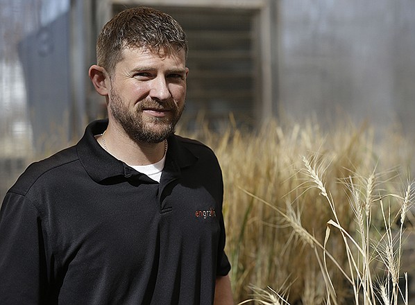 Chris Miller, senior director of research for Engrain, stops for a photograph March 11 during a tour of his research facility at the Wheat Innovation Center in Manhattan, Kansas.