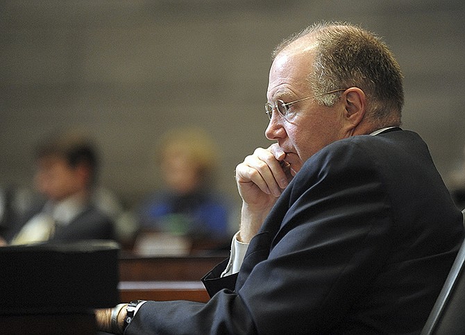 Former Sen. Carl Vogel, R-Jefferson City, listens during a 2010 presentation on the floor of the Missouri Senate. Vogel has been diagnosed with pancreatic cancer.