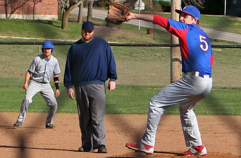 Landon Mouse of California works to the plate during Monday's game against Russellville in Russellville.