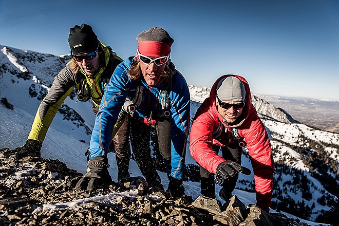 In this image released by Animal Planet, from left, Matt Galland, Blake Josephson and Danny Bryson appear in a scene from "100 Miles From Nowhere," an extreme travelogue airing Sundays at 9 p.m. CST on Animal Planet.