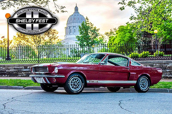 A Shelby in Jefferson City with the Capitol in the background.