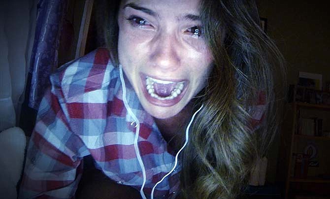 In this image released by Universal Pictures, Shelley Henning appears in a scene from "Unfriended."