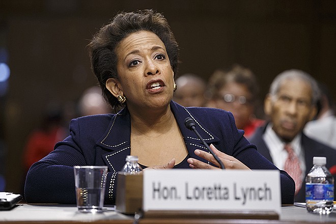 Attorney General nominee Loretta Lynch testifies Jan. 28 on Capitol Hill. Lynch has won confirmation to serve as the nation's attorney general, ending months of delay. The vote was 56-43 in the Senate Thursday.