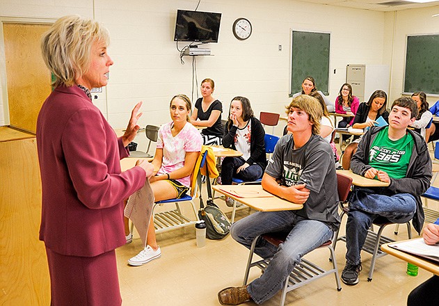 Kelli Jones, State Technical College of Missouri commuications department chairman, has been teaching dual credit classes at Blair Oaks High School for about eight years.