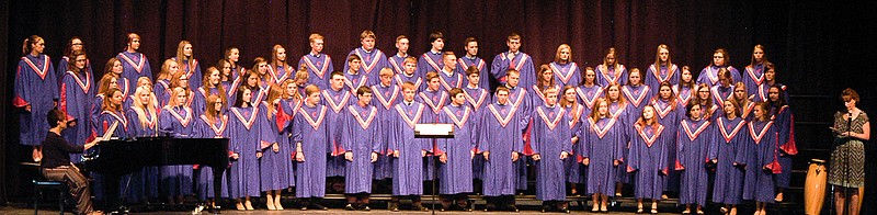 The Mixed Choir performs "Chindia" during the Spring Concert on Sunday, May 3.