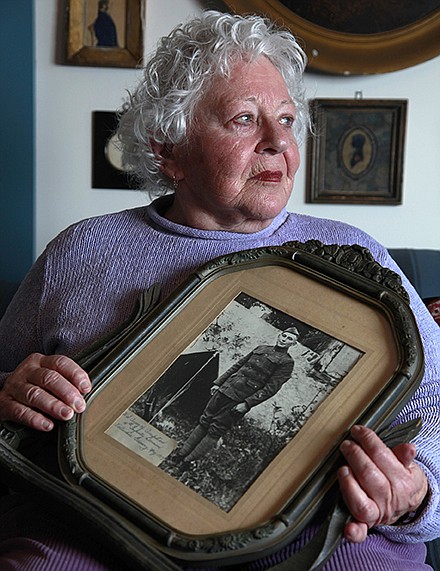 Elsie Shemin-Roth holds a World War I photo of her father, at her home in Labadie. On Thursday, the White House announced President Barack Obama will award the Medal of Honor in tribute to Roth.