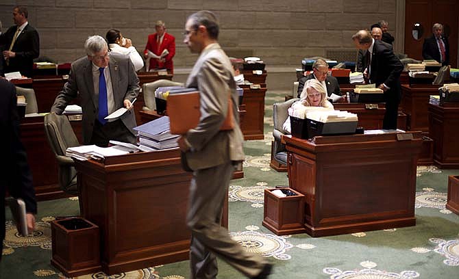 Members of the Missouri Senate adjourned nearly three hours early on the final day of its 2015 session Friday.