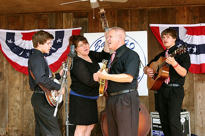 The Armed Forces Medley performs at the 2012 Back Forty Bluegrass Festival in Curryville.
