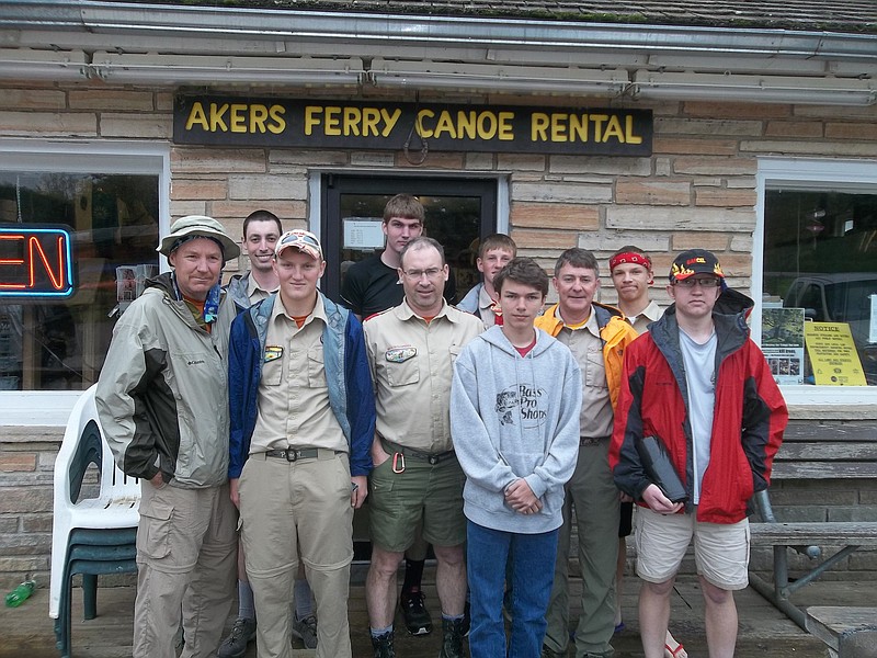 The canoe group included Kyle Brink, Cory Friedmeyer, Colton Foss, Gregory Schroeter and Nathan Pickering. The leaders who accompanied the scouts on the river trip were Eric and Simon Schroeter, Philip Burger, Scott and Addison Jobe.