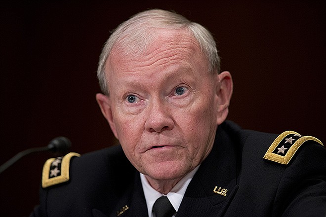 Joint Chiefs Chairman Gen. Martin Dempsey is shown. The Obama administration is nearing a decision on how to improve and accelerate training of Iraqi security forces in light of recent setbacks against the Islamic State.