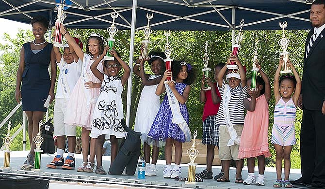 
Shown are the candidates for the Little Mister & Miss Juneteenth 2012 at the Jefferson City Juneteenth Heritage Festival. 