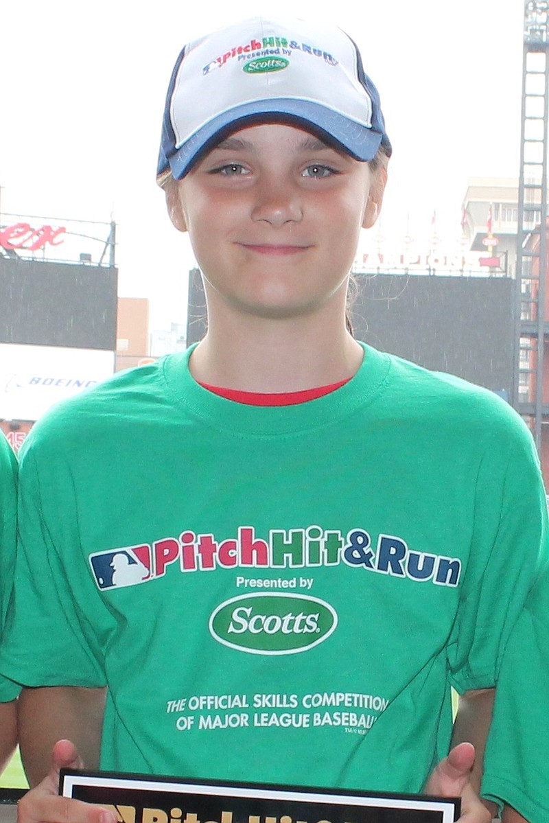 Abby Brady, California, advanced to the National Finals of the Major League Baseball Pitch, Hit & Run during the MLB All-Star week in Cincinnati, Ohio. She's one of three competing in the girls 9-10 years-old division.