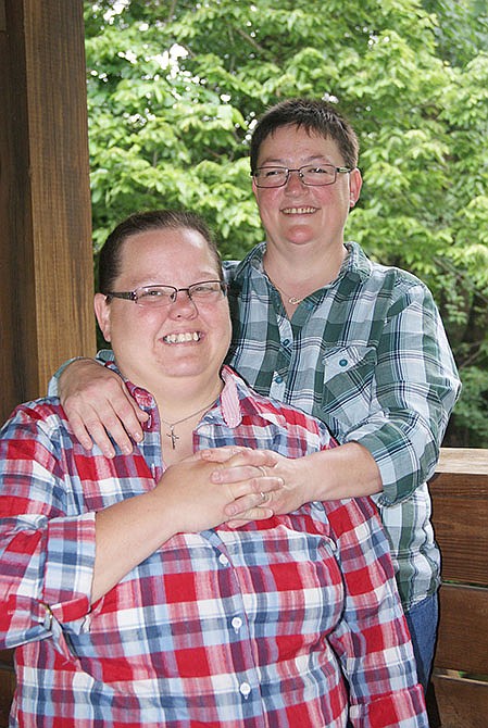 Rebecca Mobley and Dorothy Hubert, of Fulton, are the first same-sex couple to apply for a marriage license in Callaway County. The couple will marry today in Holts Summit.