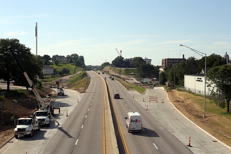 Construction continues on U.S. Route 50 on Tuesday. "Work to facilitate construction of the future interchange at U.S. Route 50/63 and Lafayette Street will close one westbound lane of Route 50/63 from Clark Avenue to Monroe Street beginning at 9 a.m. today.