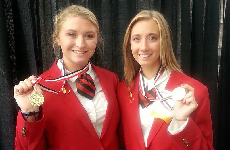 Eugene High School senior Breanna Kempker and junior Molly Kraus earned a national gold award for their FCCLA entry in Life Event Planning.