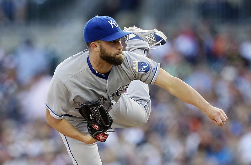 Royals starter Danny Duffy delivers a pitch in the first inning of Tuesday's game with the Tigers in Detroit.