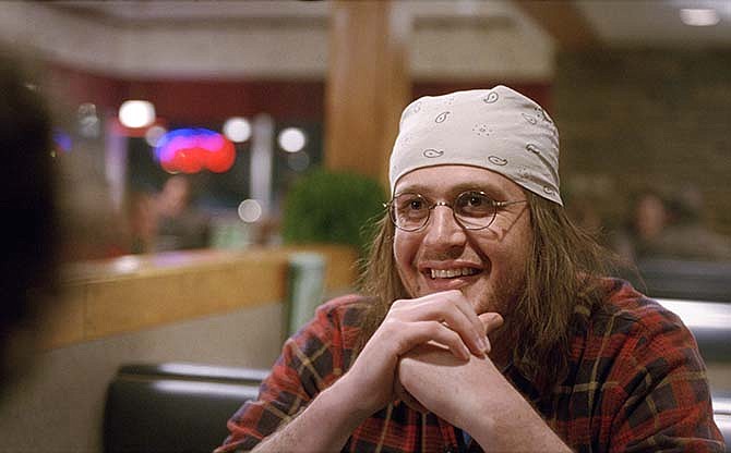 In this image released by A24 Films, Jason Segel appears in a scene from the film, "The End of the Tour."