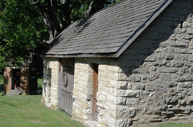 The Louis Bruce Farmstead Historic District/Rock Enon Farm has several original buildings still on site, most constructed before 1876 out of stone quarried nearby the home on Route V.