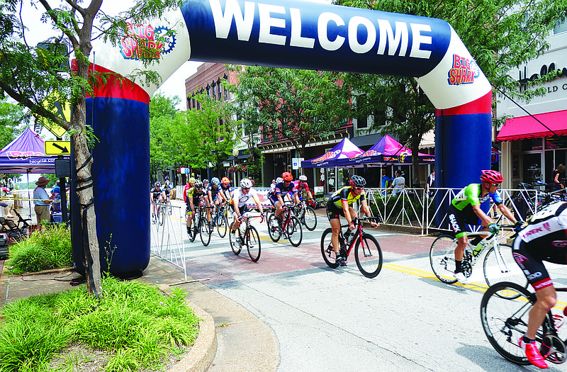The annual Missouri State Criterium championships on Sunday drew some 225 riders, mostly from Missouri, competing in various divisions throughout the day. They raced in a .85-mile looping course around the Capitol.