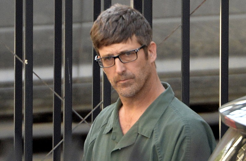 Glendon Scott Crawford leaves the federal courthouse on June 20, 2013 in Albany, New York, after after his bail was revoked. Crawford, accused of trying to assemble a mobile X-ray device meant to kill people at a mosque and an Islamic center.