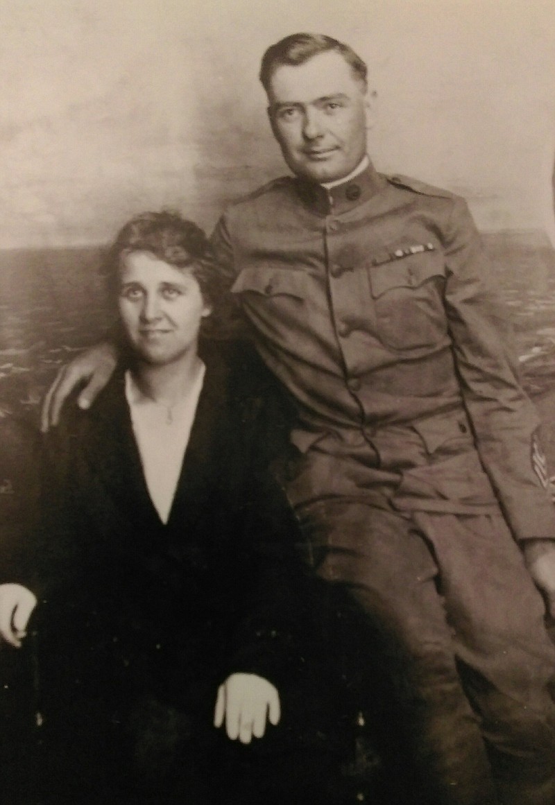 

William Borgmeyer of Westphalia, pictured in 1920 with his wife, Elizabeth, enlisted in the Army in 1915. While serving in France during World War I, he was gassed in the Meuse-Argonne Offensive.