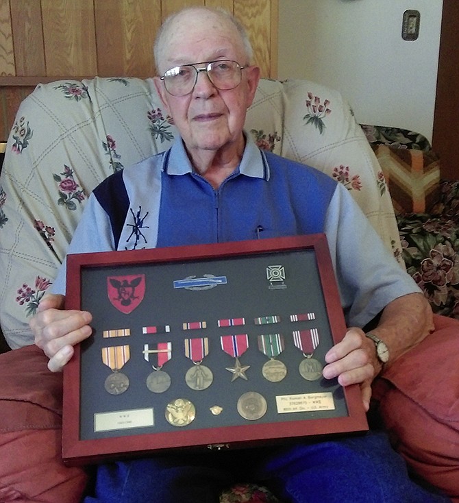 Roman Borgmeyer was drafted into the U.S. Army in November 1943 and went on to serve in both Europe and the Pacific during World War II, earning three battle stars and a Bronze Star for his service. 