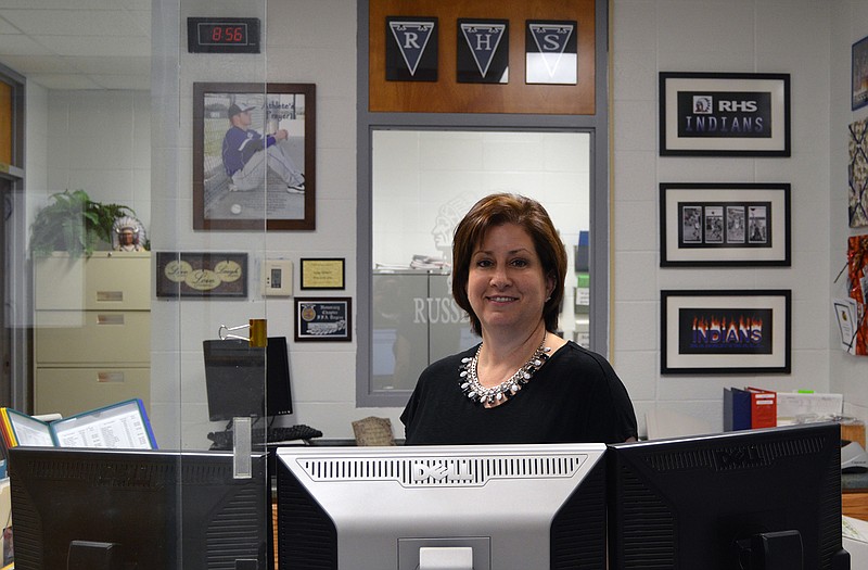 This is Judy Wilson's seventh year as an administrative assistant at Russellville High School.