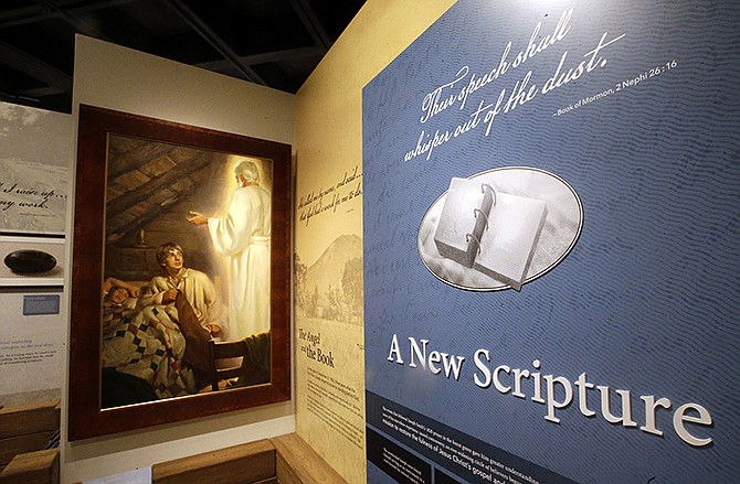 An exhibit at the Mormon Church History Museum is shown in Salt Lake City. The Mormon church's renovated history museum set to reopen this week features a small and surprising display about an uncomfortable part of the faith's history that for generations has been glossed over: polygamy. 