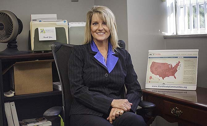 
Cherie Tune, workforce coordinator, in her office at Missouri Division of
Workforce Development. Tune was named 2015 Governmental Employee
of the Year by the MEDC.