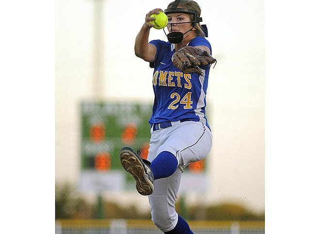 Fatima pitcher Macy Berhorst has turned into the staff ace as the Lady Comets return to the Class 2 Final Four.