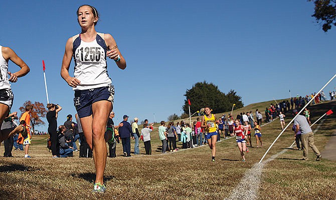 
Kayla Yanskey of Helias finished 18th on Saturday in the Class 3 state cross country championships at the Oak Hills Golf Center in Jefferson City.