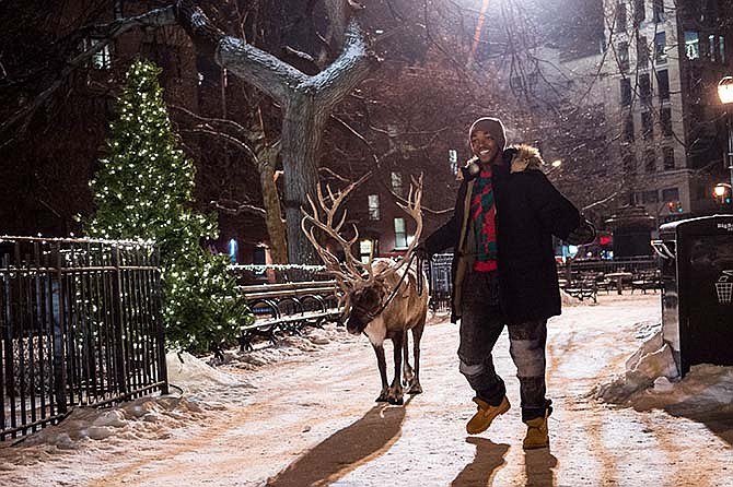 This photo provided by Columbia Pictures shows, Anthony Mackie as Chris Roberts in Columbia Pictures' "The Night Before." The movie opens in U.S. theaters on Nov. 20, 2015. 