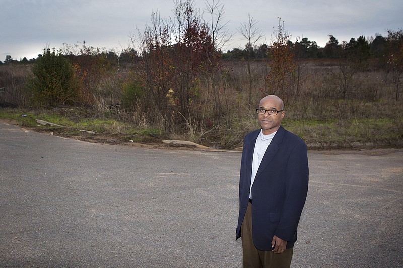 Dr. Kenny Haskin, acting Texarkana, Ark., city manager, visits the site of the new FedEx Distribution Center that will be in the Maxwell Industrial Park.