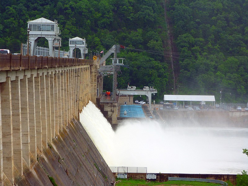 Ameren Missouri increased the discharge rate at Bagnell Dam on Jan. 5 from 40,000 cubic feet per second to nearly 50,000 cfs, expecting to allow Truman Reservoir to lower its high water level by evacuating more water into the Lake of the Ozarks with more rain in the forecast Jan. 7-8.